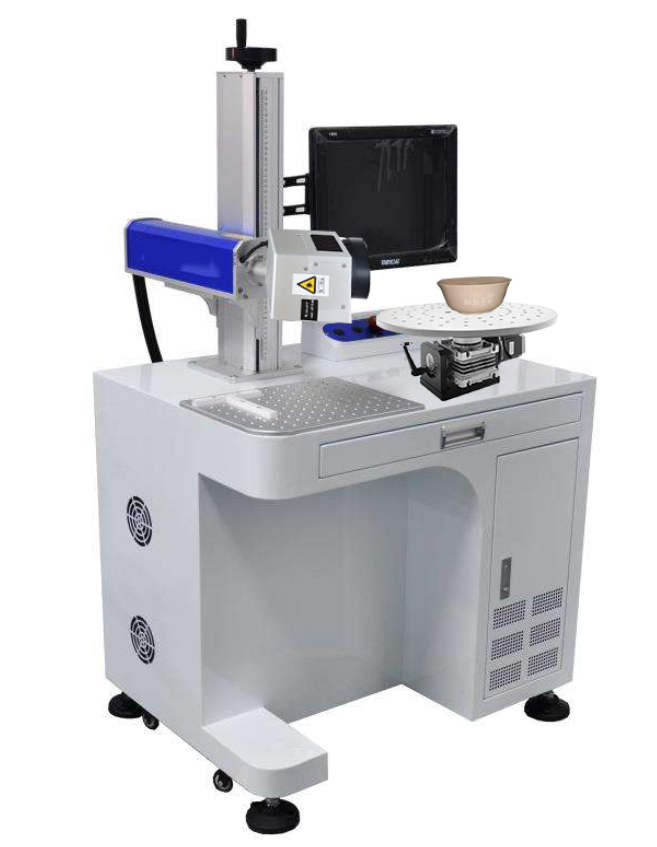 desktop laser marking machine with a turn table image