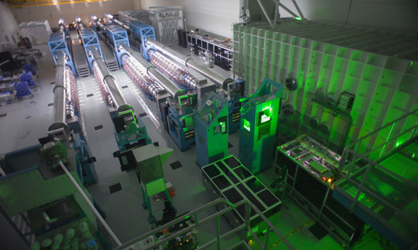 The OMEGA EP laser, installed at the University of Rochester's Laser Energy Laboratory, is one of the world's most powerful lasers.
