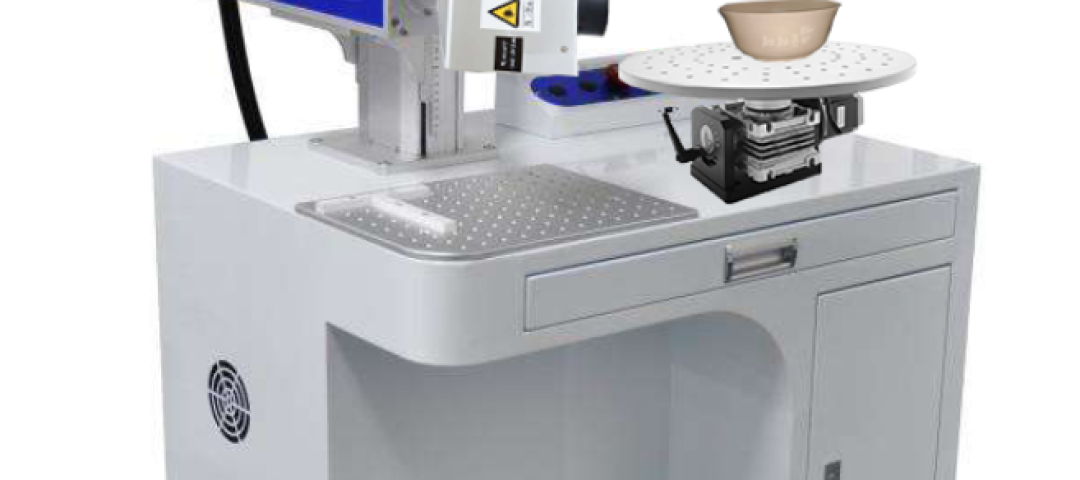 desktop laser marking machine with a turn table image